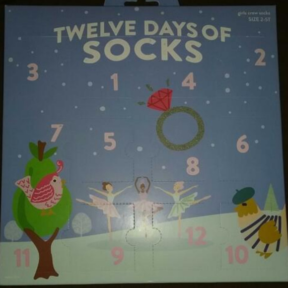Other - Toddler Girls 12 Days Of Socks 2-5T Crew Advent